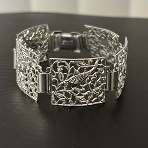 Silver Colored Bracelet with Fish Design